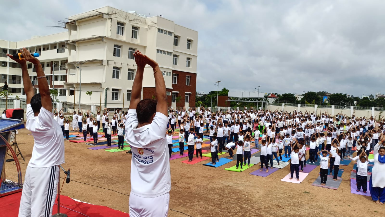 International Yoga Day Celebration in RVK - Hassan-8