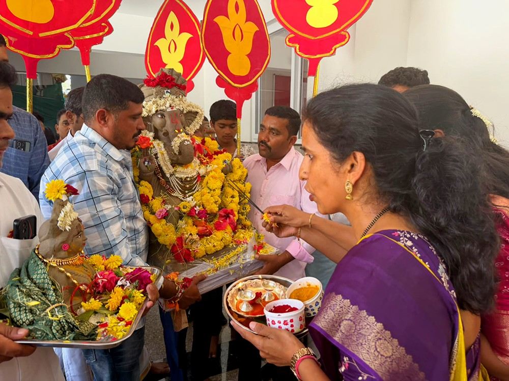 Ganesh Chaturthi Celebrated with Devotion at RVK - Hassan15