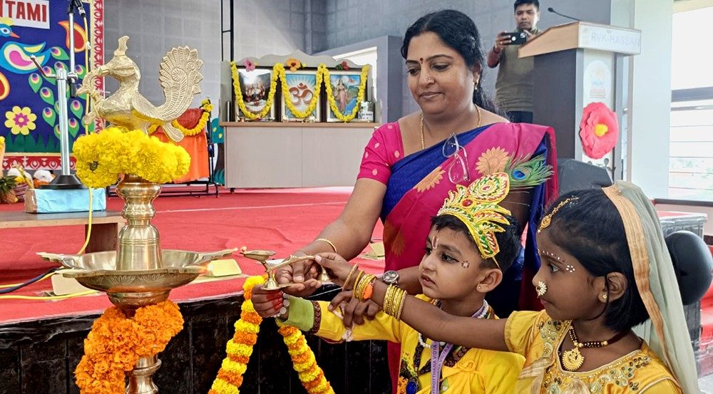 Krishna Janmashtami Celebrated with Devotional Fervour at RVK - Hassan 7