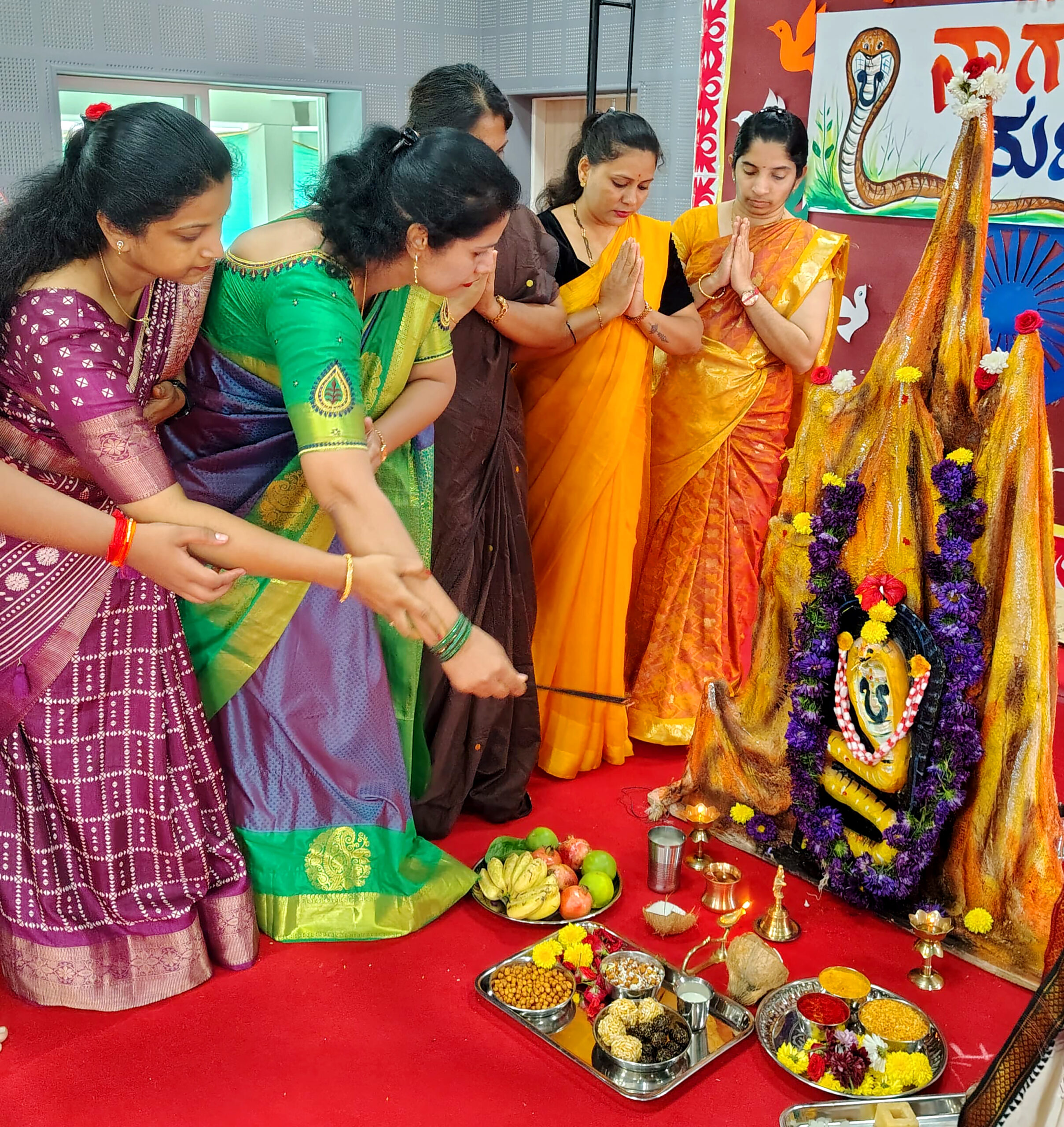 Nagara Panchami Celebrated with Cultural Fervour at RVK - Hassan (9)